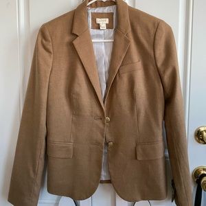 J Crew Tan Schoolboy Blazer